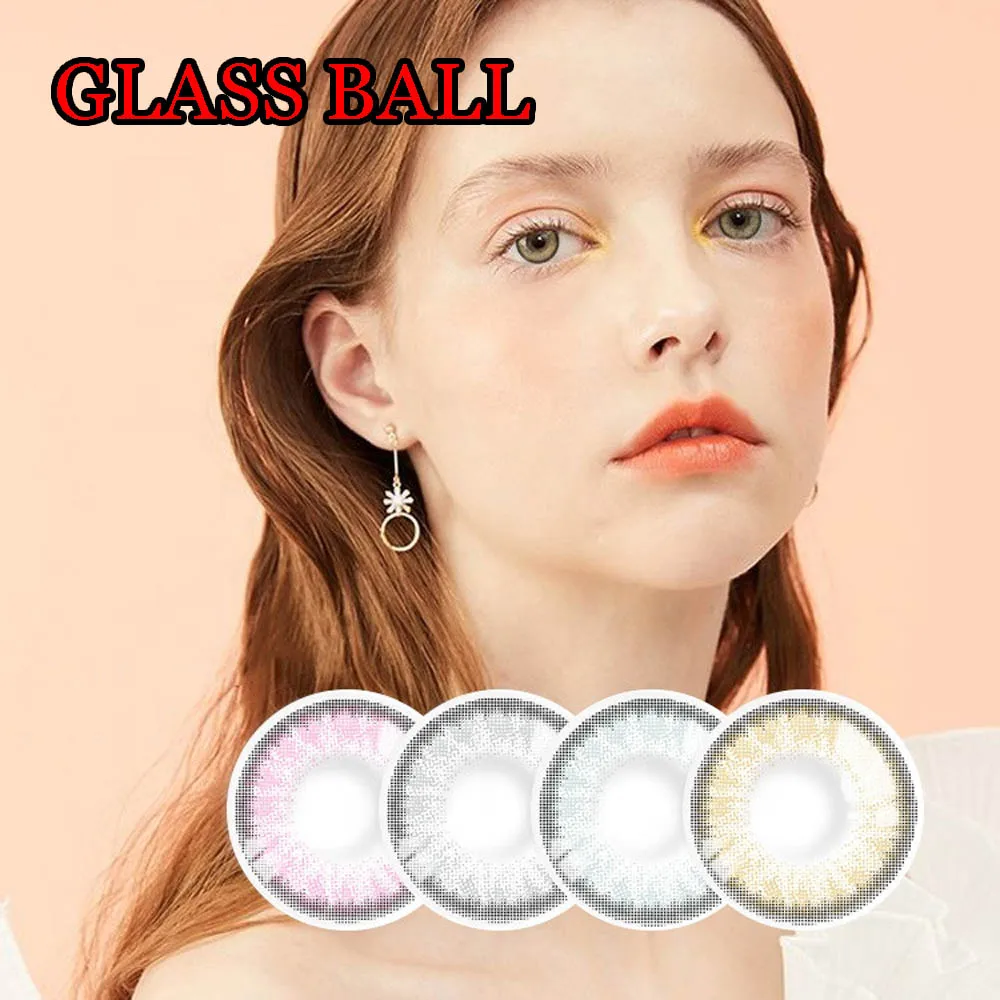 

Color Contact Lens for Eye Women Fashion Eyewear Pure Soft Lenses GLASS BALL